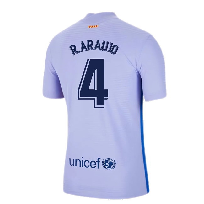 2021-2022 Barcelona Away Shirt (Kids) (R.ARAUJO 4) — Shop Now