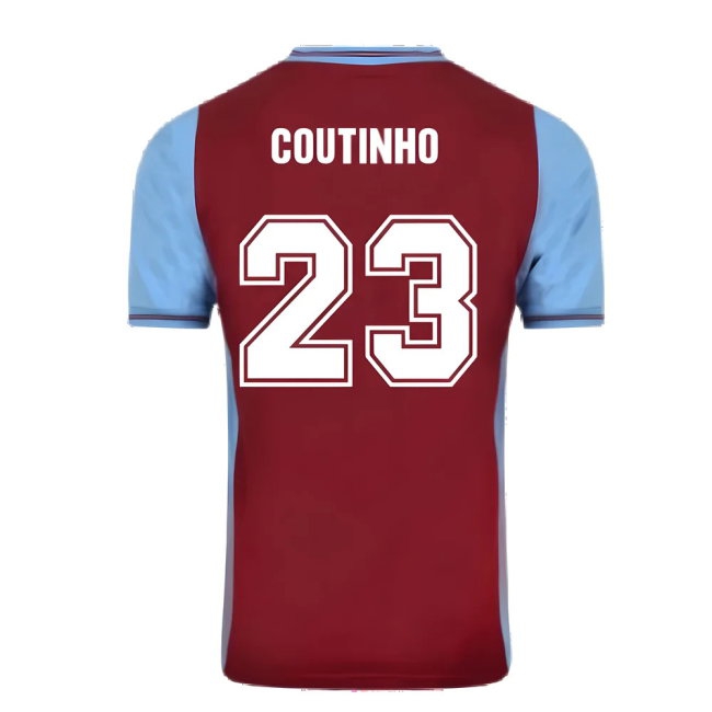 Score Draw Aston Villa 1982 Champions Of Europe Retro Football Shirt (Coutinho 23) — Buy Now