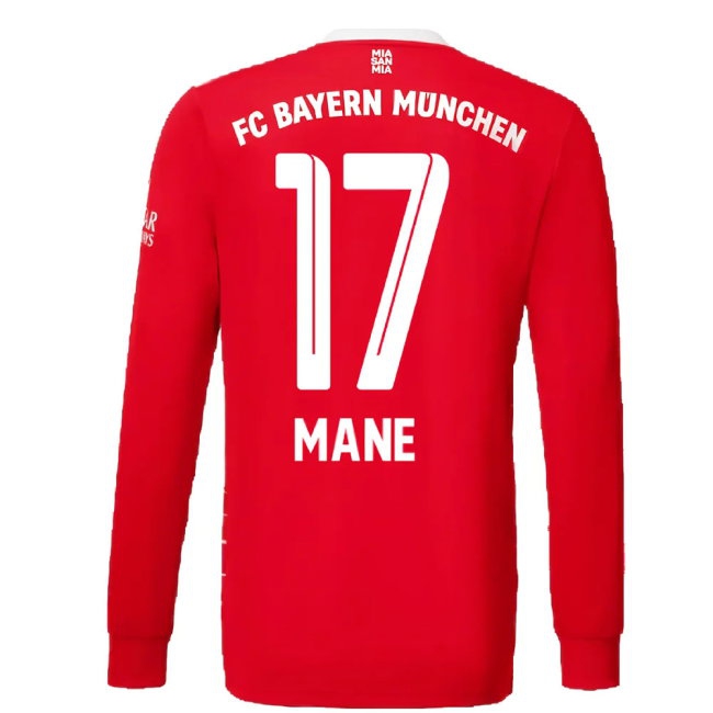 2022-2023 Bayern Munich Long Sleeve Home Shirt (MANE 17) — Shop Online