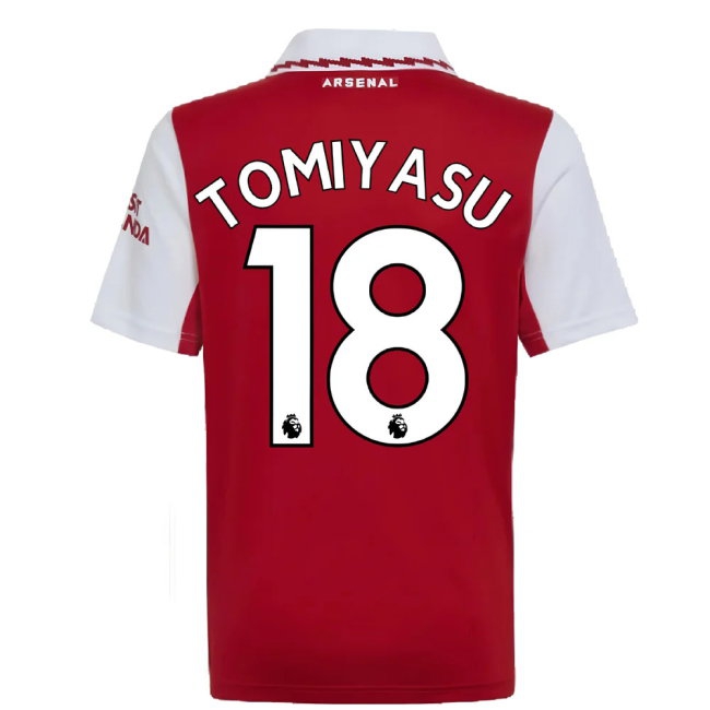 2022-2023 Arsenal Home Shirt (Kids) (TOMIYASU 18) — Buy Now