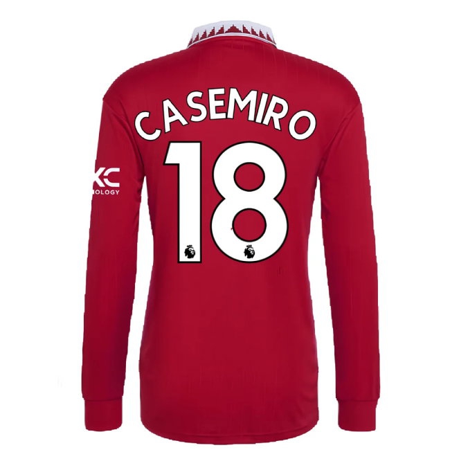 2022-2023 Man Utd Long Sleeve Home Shirt (CASEMIRO 18) — Shop Online