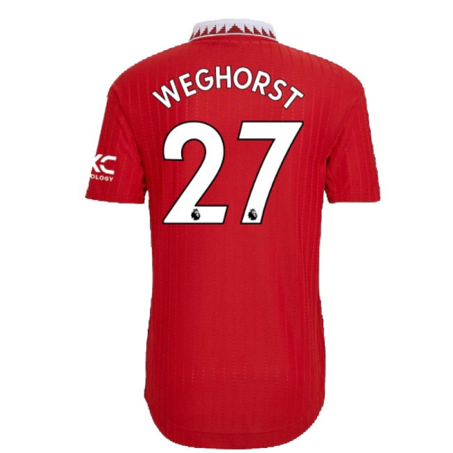 2022-2023 Man Utd Player Version Home Shirt (Weghorst 27) — Shop Now