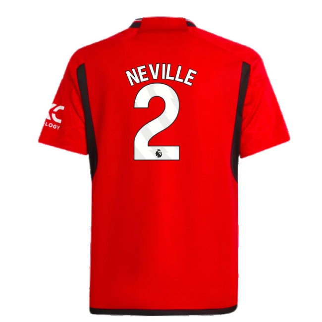 2023-2024 Man Utd Home Shirt (Kids) (Neville 2) — Buy Online