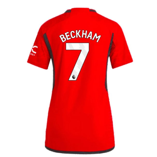 2023-2024 Man Utd Player Version Home Shirt (Ladies) (Beckham 7) — Buy Online