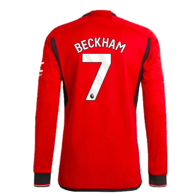2023-2024 Man Utd Player Version Long Sleeve Home Shirt (Beckham 7) — Shop Now
