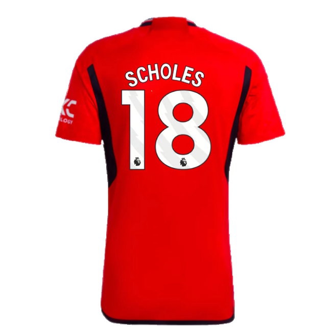 2023-2024 Man Utd Home Shirt (Scholes 18) — Shop Online