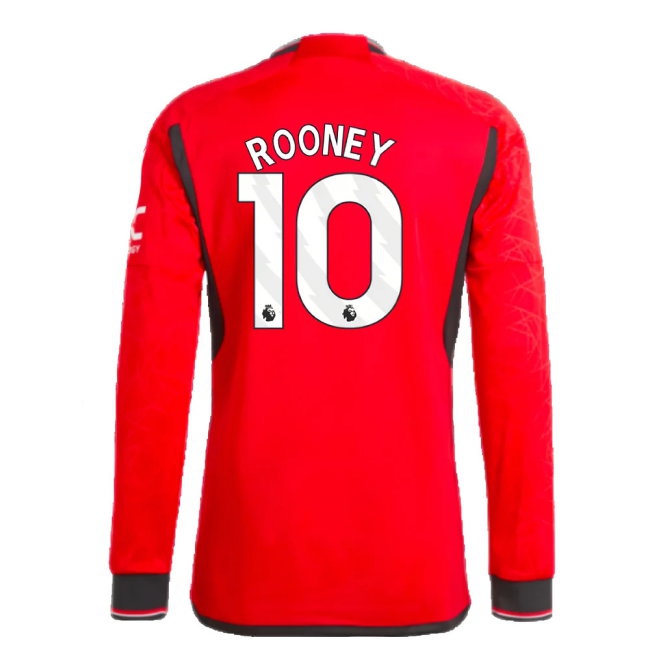 2023-2024 Man Utd Long Sleeve Home Shirt (Rooney 10) — Shop Online