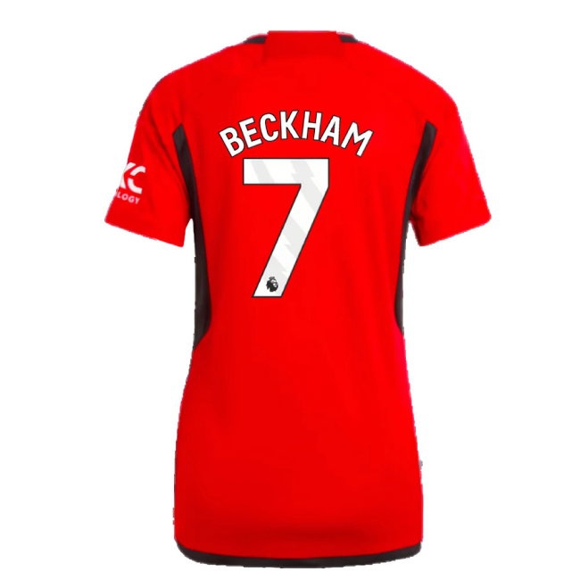 2023-2024 Man Utd Home Shirt (Ladies) (Beckham 7) — Buy Now