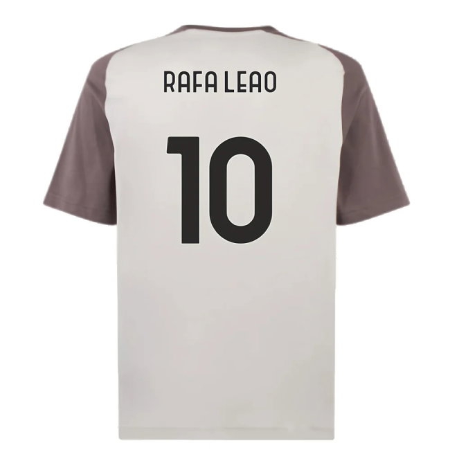 2023-2024 AC Milan Casuals Tee (Light Grey) (Rafa Leao 10) — Buy Online