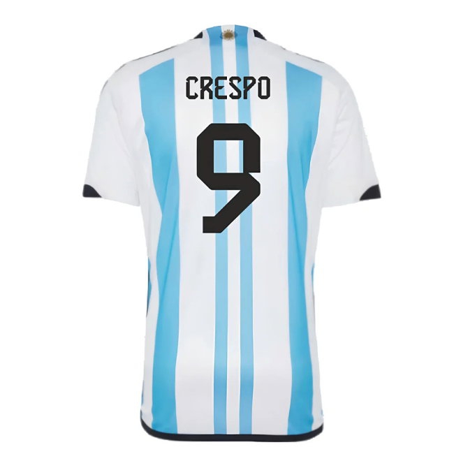 Argentina 2022 World Cup Winners Home Shirt (CRESPO 9) — Shop Online