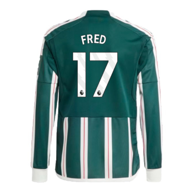 2023-2024 Man Utd Away Long Sleeve Shirt (Kids) (Fred 17) — Buy Online
