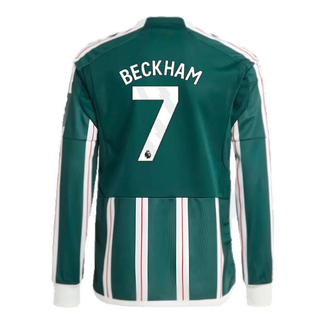 2023-2024 Man Utd Away Long Sleeve Shirt (Kids) (Beckham 7) — Shop Online