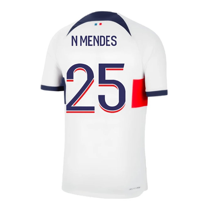 2023-2024 PSG Away Shirt (N Mendes 25) — Shop Now