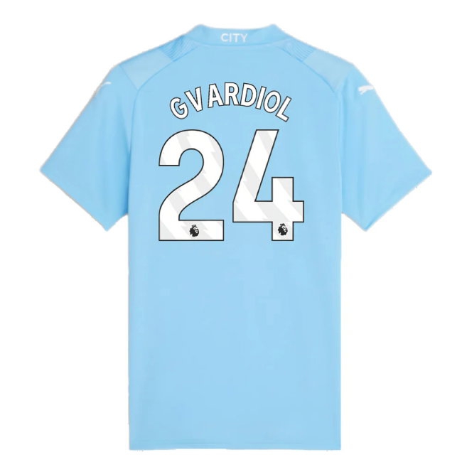 2023-2024 Man City Home Shirt (Ladies) (Gvardiol 24) — Buy Now