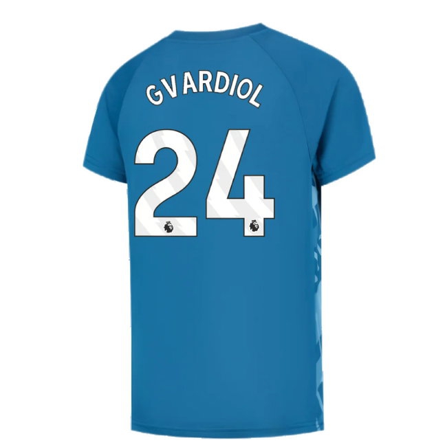 2023-2024 Man City Pre-Match Jersey (Lake Blue) - Kids (Gvardiol 24) — Shop Online