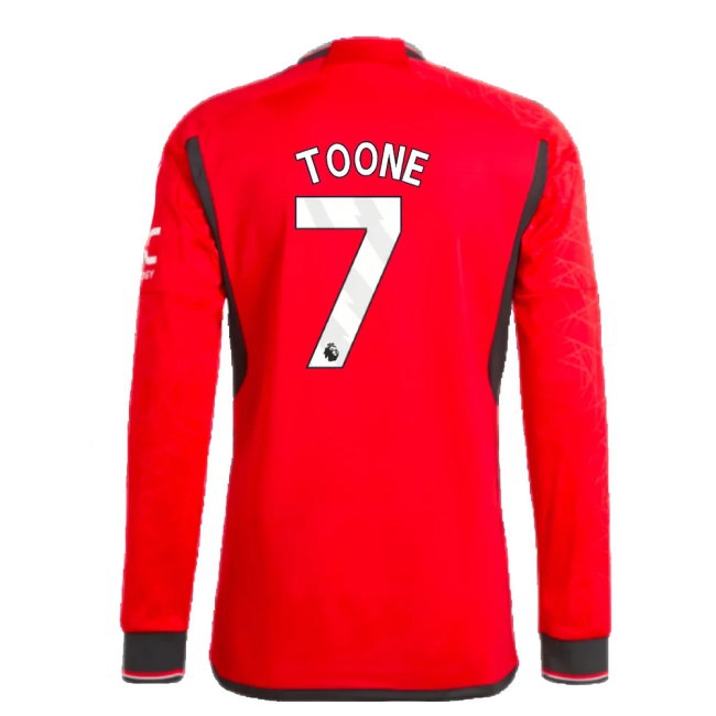 2023-2024 Man Utd Long Sleeve Home Shirt (Toone 7) — Buy Online