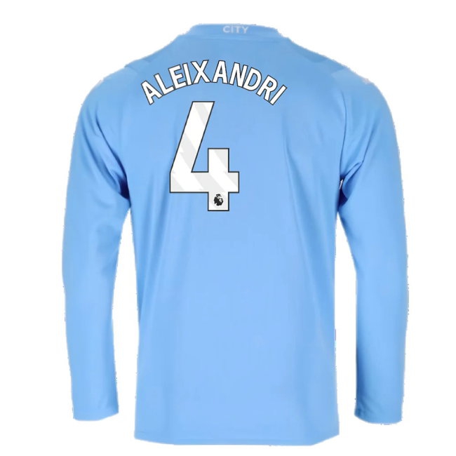 2023-2024 Man City Long Sleeve Home Shirt (Aleixandri 4) — Shop Online
