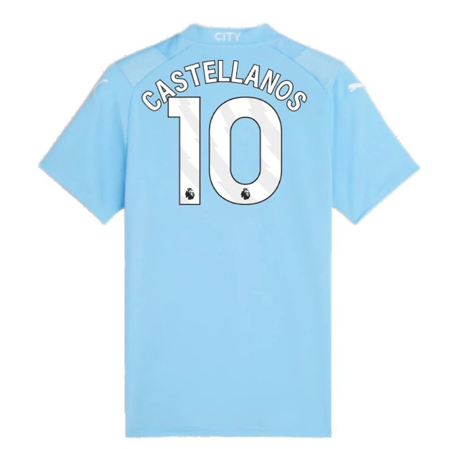 2023-2024 Man City Home Shirt (Ladies) (Castellanos 10) — Buy Now