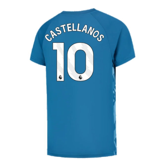 2023-2024 Man City Pre-Match Jersey (Lake Blue) - Kids (Castellanos 10) — Shop Online