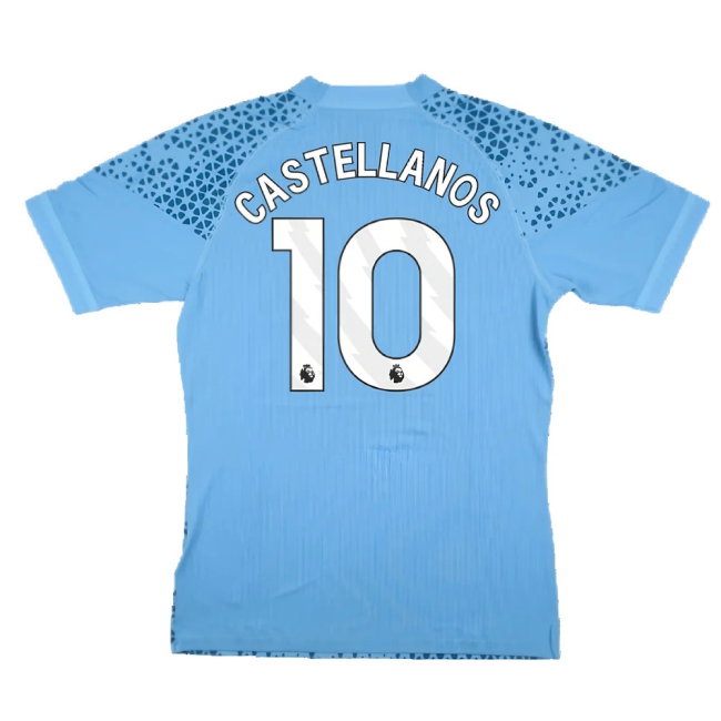 2023-2024 Man City Training Jersey Pro (Light Blue) (Castellanos 10) — Buy Now