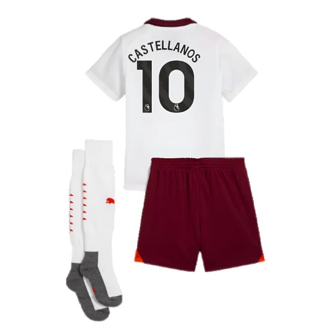 2023-2024 Man City Away Mini Kit (Castellanos 10) — Shop Online