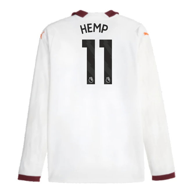 2023-2024 Man City Long Sleeve Away Shirt (Hemp 11) — Buy Online