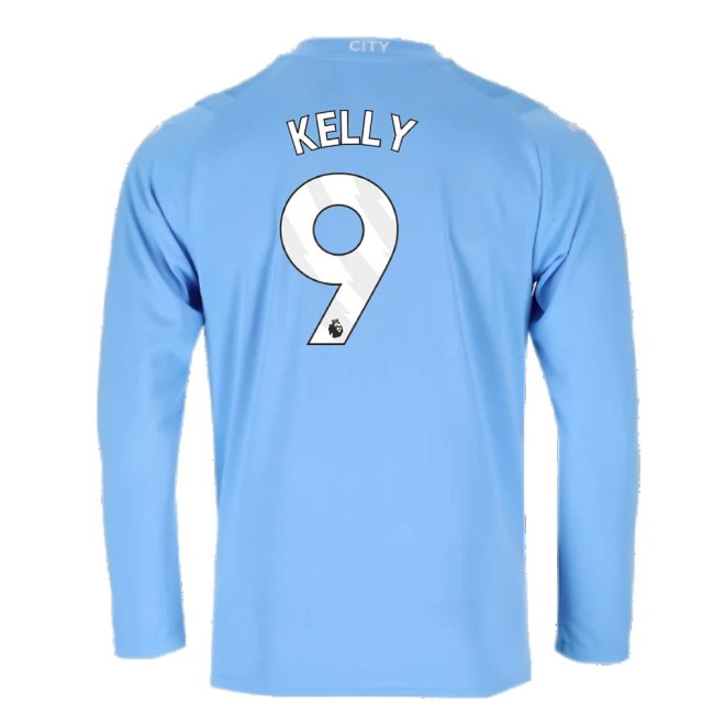 2023-2024 Man City Long Sleeve Home Shirt (Kelly 9) — Shop Now