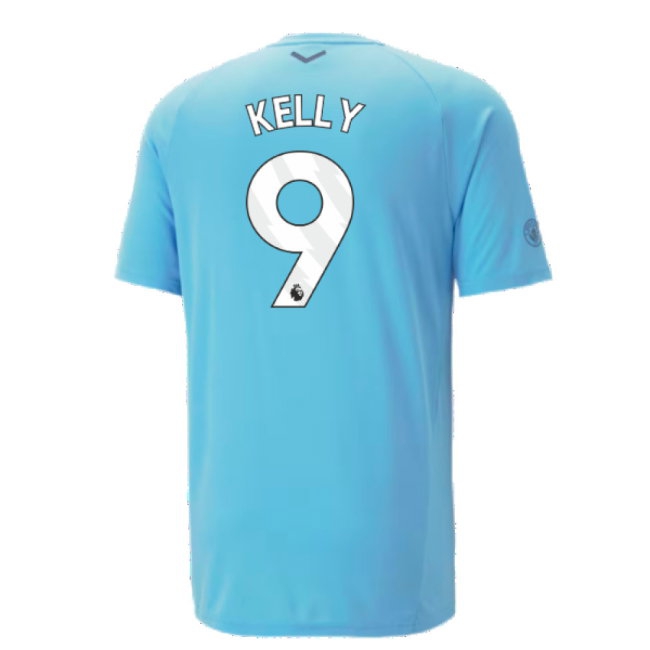 2023-2024 Man City Casuals Tee (Blue Wash) - Kids (Kelly 9) — Shop Online
