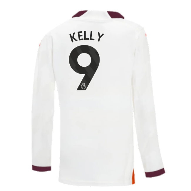 2023-2024 Man City Long Sleeve Away Shirt (Kids) (Kelly 9) — Shop Online