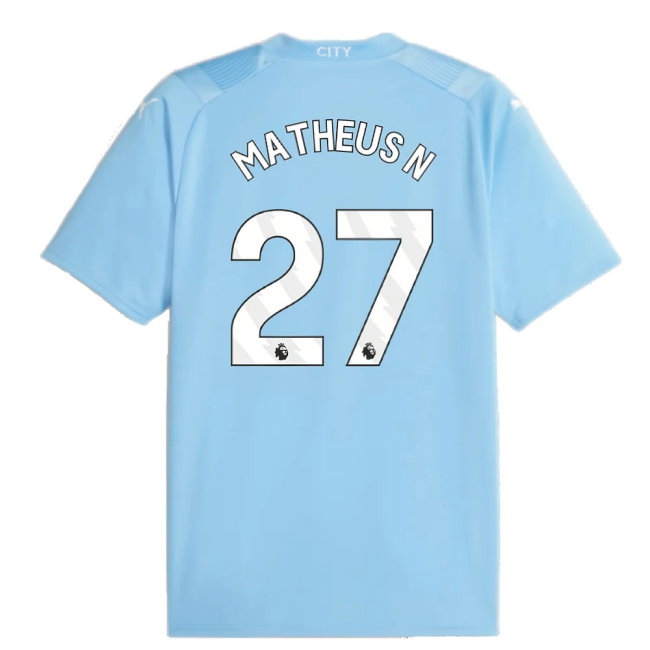 2023-2024 Man City Home Shirt (Matheus N 27) — Shop Now