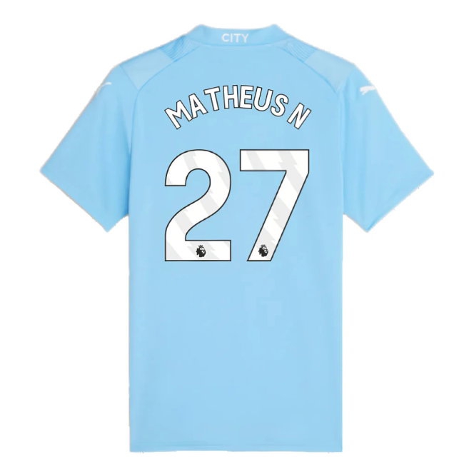 2023-2024 Man City Home Shirt (Ladies) (Matheus N 27) — Buy Now
