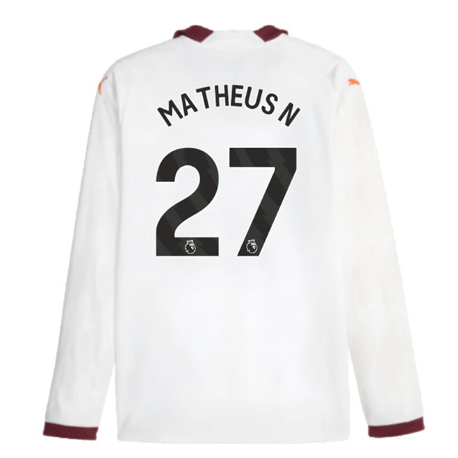 2023-2024 Man City Long Sleeve Away Shirt (Matheus N 27) — Buy Online