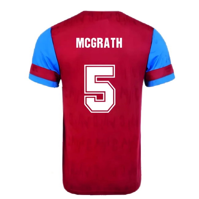 Score Draw Aston Villa 1992 Retro Football Shirt (McGrath 5) — Shop Now