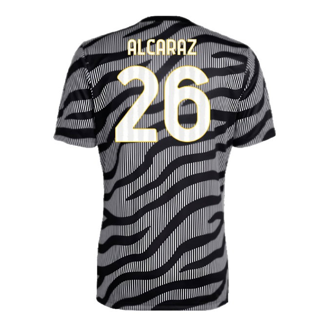 2023-2024 Juventus Pre-Match Shirt (Black) (Alcaraz 26) — Shop Now