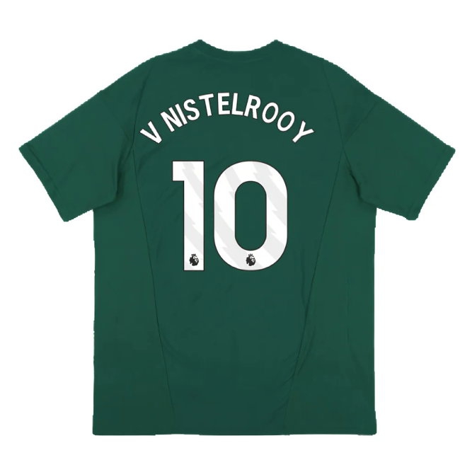 2023-2024 Man Utd Training Tee (Green) (V Nistelrooy 10) — Buy Online