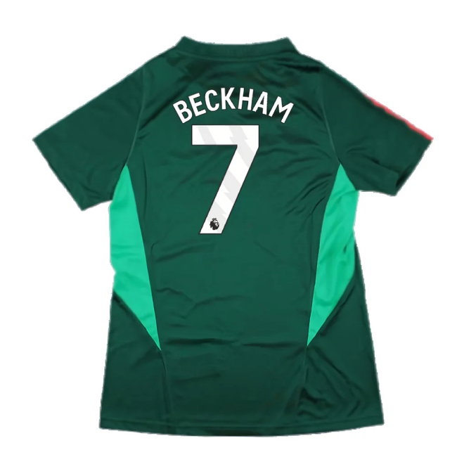 2023-2024 Man Utd Training Shirt (Green) - Ladies (Beckham 7) — Shop Online
