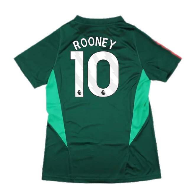 2023-2024 Man Utd Training Shirt (Green) - Ladies (Rooney 10) — Buy Online