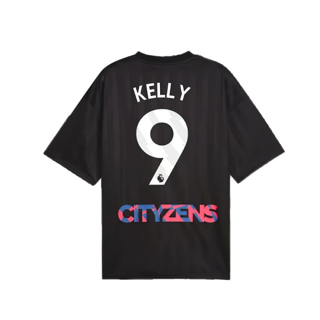 2023-2024 Man City FtblNrgy Jersey (Black) (Kelly 9) — Buy Online