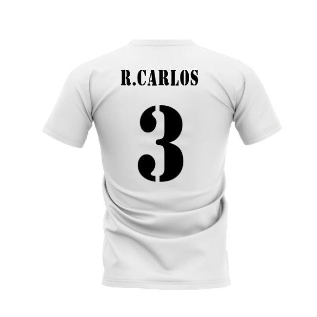 Real Madrid 2002-2003 Retro Shirt T-shirt (White) (R.CARLOS 3) — Buy Now