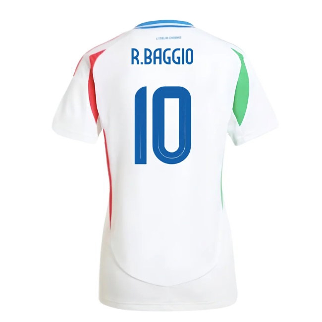 2024-2025 Italy Away Shirt (Ladies) (R.BAGGIO 10) — Buy Now