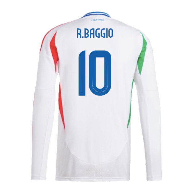 2024-2025 Italy Long Sleeve Away Shirt (R.BAGGIO 10) — Shop Online