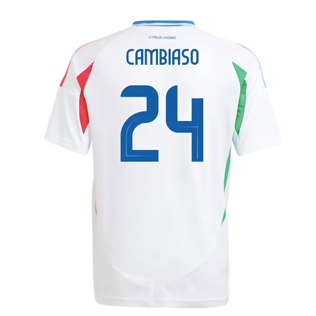 2024-2025 Italy Away Shirt (Kids) (CAMBIASO 24) — Shop Now