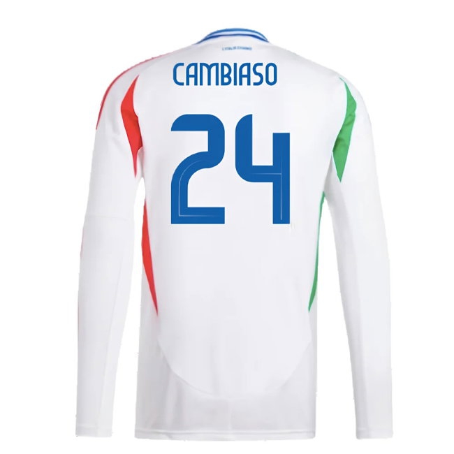 2024-2025 Italy Long Sleeve Away Shirt (CAMBIASO 24) — Buy Now