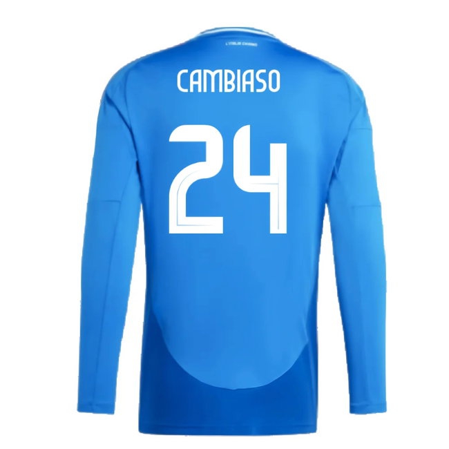 2024-2025 Italy Long Sleeve Home Shirt (CAMBIASO 24) — Shop Now