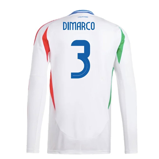 2024-2025 Italy Long Sleeve Away Shirt (DIMARCO 3) — Buy Now
