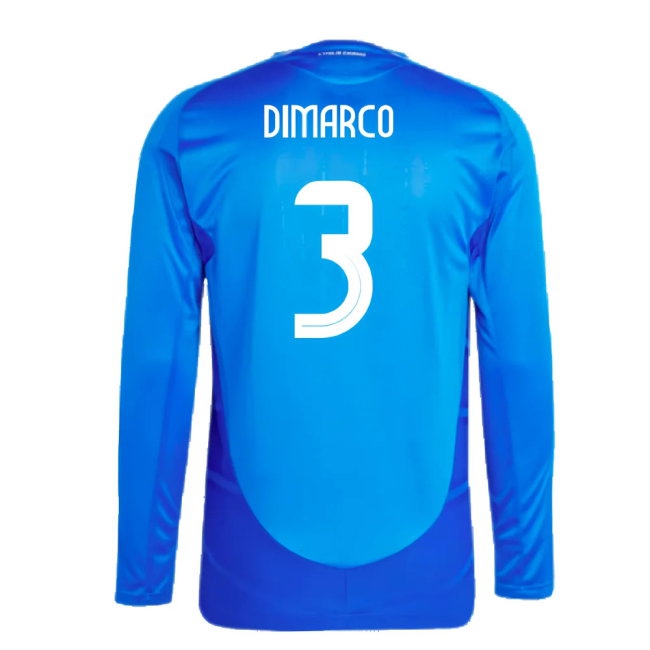 2024-2025 Italy Player Version Long Sleeve Home Shirt (DIMARCO 3) — Shop Online