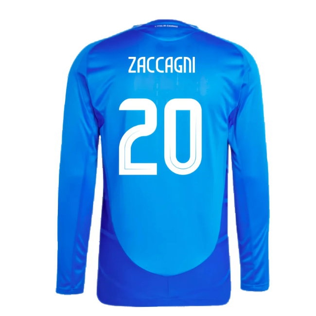 2024-2025 Italy Player Version Long Sleeve Home Shirt (ZACCAGNI 20) — Buy Now