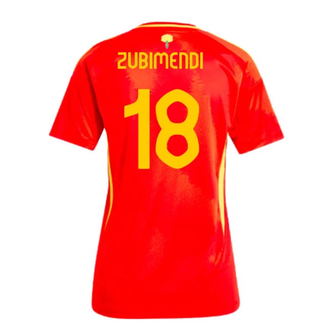 2024-2025 Spain Home Shirt (Ladies) (Zubimendi 18) — Buy Online
