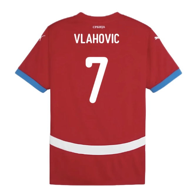 2024-2025 Serbia Home Shirt (Vlahovic 7) — Shop Now