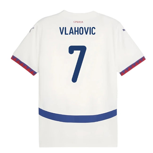 2024-2025 Serbia Away Shirt (Vlahovic 7) — Shop Online